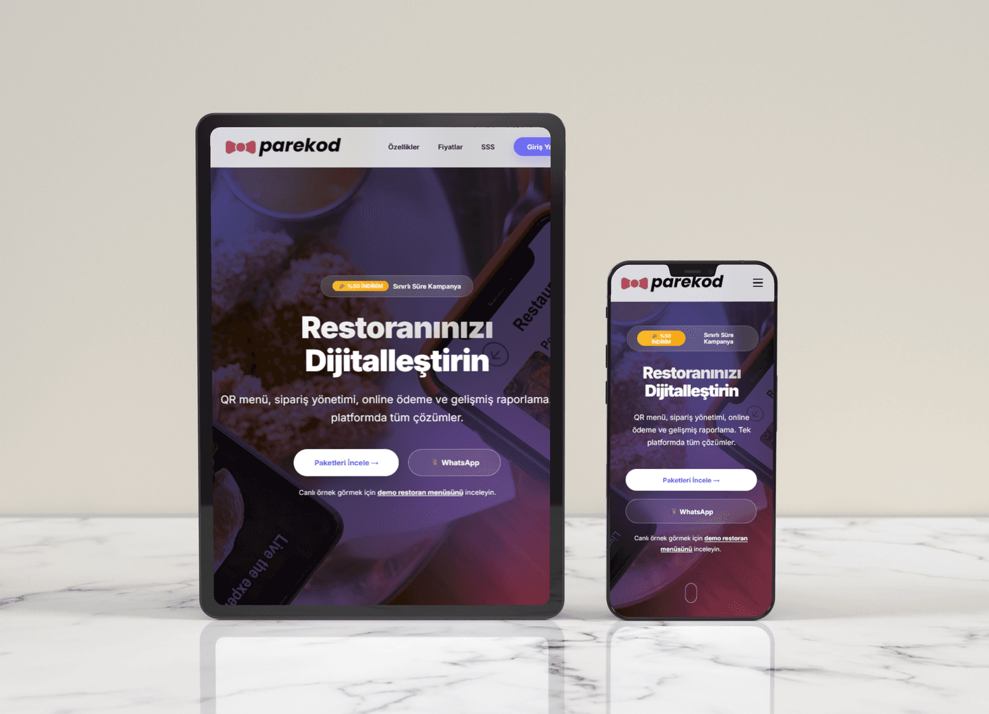 PareKod masaustu ekran goruntusu