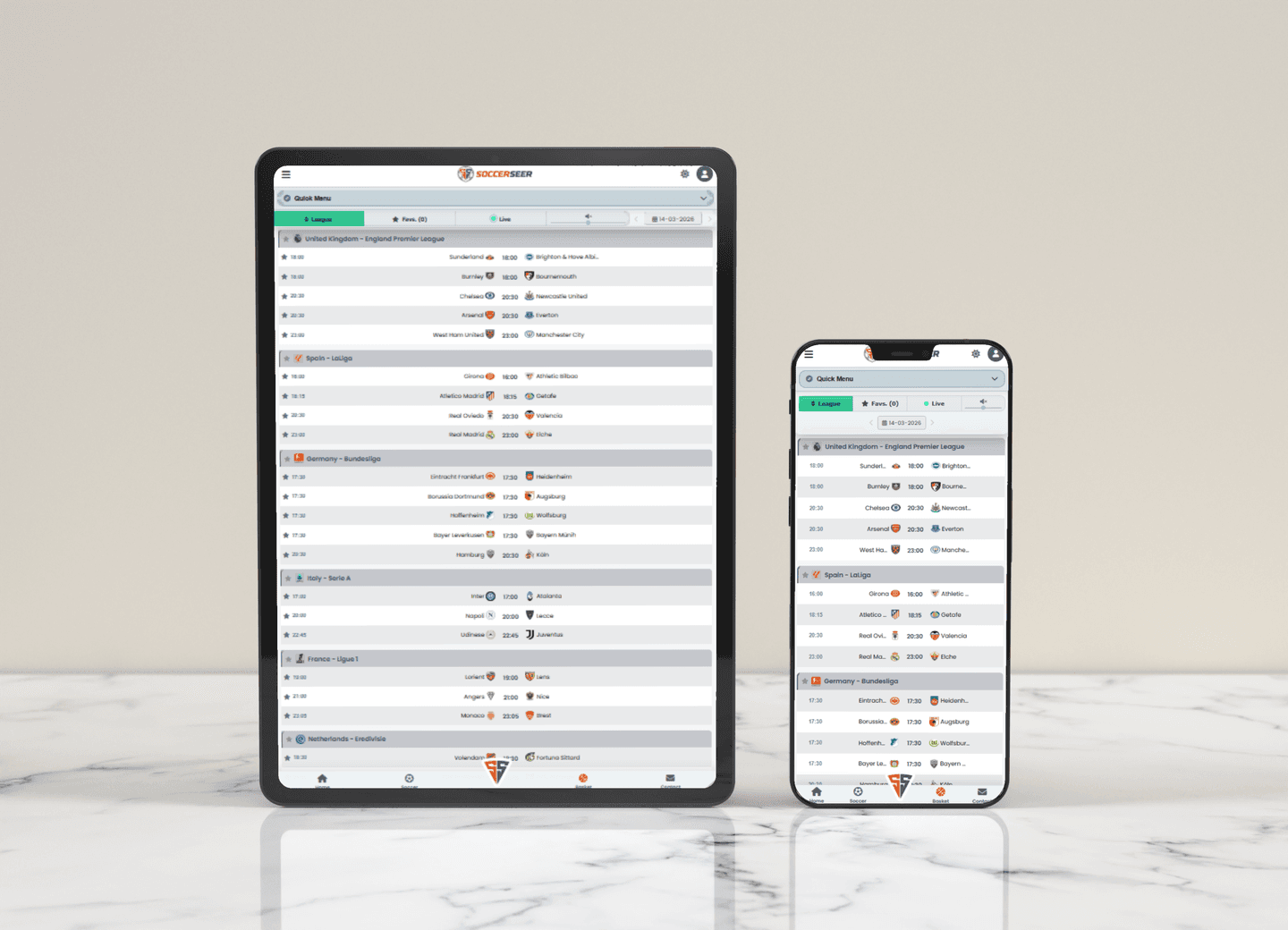 SoccerSeer masaustu ekran goruntusu